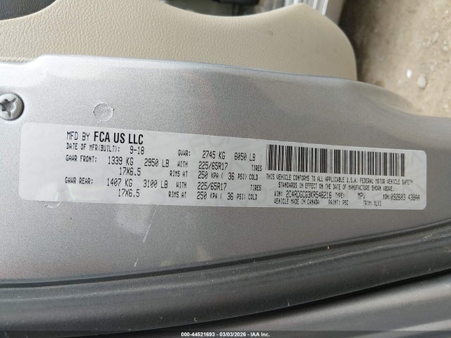 Dodge Grand Caravan Sxt 2019 2C4RDGCG3KR546216 Image 9