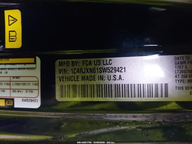 Aukcja sprzedaży 2025 Jeep Wrangler 4xe Willys 4xe, vin: 1C4RJXN61SW529421, numer aukcji: 44521794
