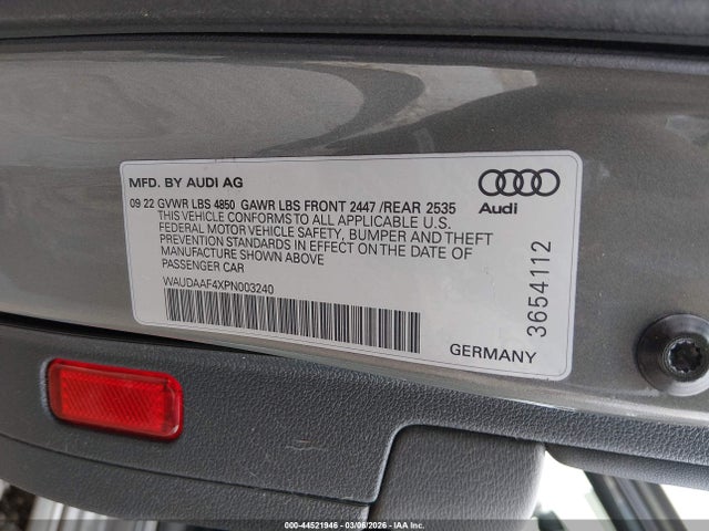 2023 AUDI A4 WAUDAAF4XPN003240 Photo 8