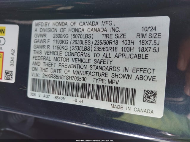2025 HONDA CR-V HYBRID 2HKRS5H81SH700530 Photo 8