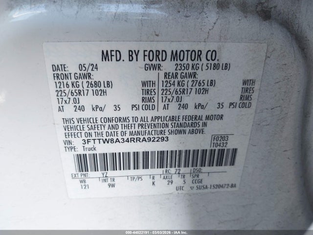 Ford Maverick Xl 2024 3FTTW8A34RRA92293 Image 9