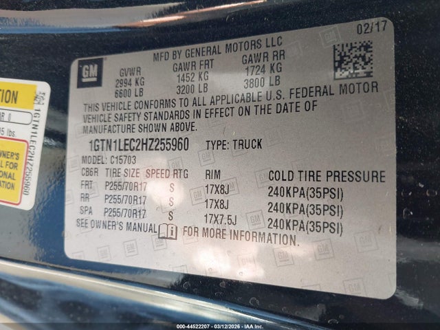 1GTN1LEC2HZ255960 GMC SIERRA 1500