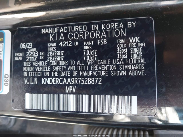 2024 Kia Seltos Ex მანქანა იყიდება აუქციონზე, vin: KNDERCAA9R7528872, აუქციონის ნომერი: 44522246