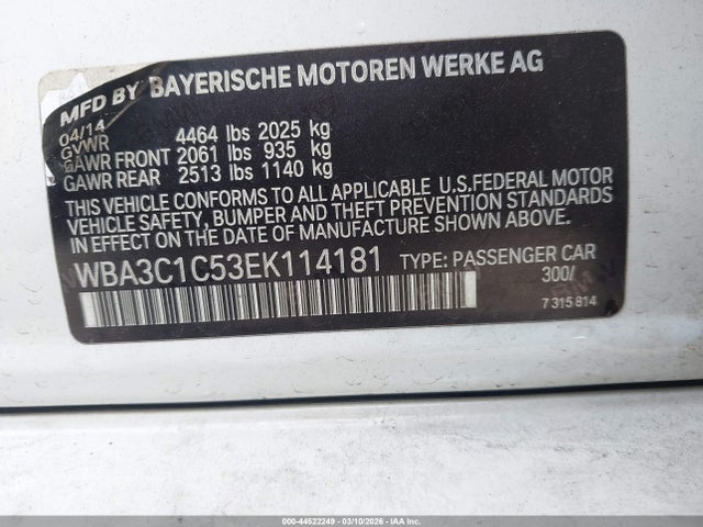 BMW 328I 2014 WBA3C1C53EK114181 Image 9