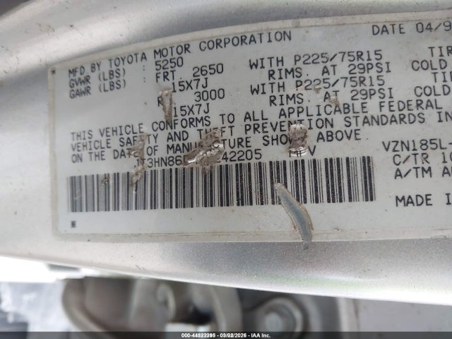 1999 TOYOTA 4RUNNER JT3HN86RXX0242205 Photo 8