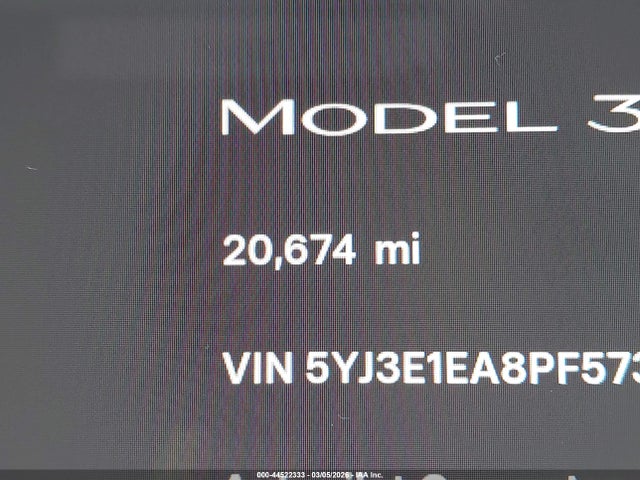 Aukcja sprzedaży 2023 Tesla Model 3 Rear-wheel Drive, vin: 5YJ3E1EA8PF573505, numer aukcji: 44522333