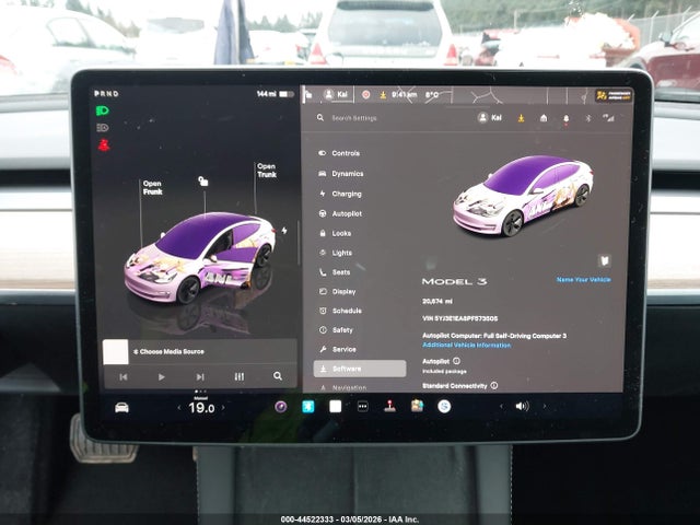 Aukcja sprzedaży 2023 Tesla Model 3 Rear-wheel Drive, vin: 5YJ3E1EA8PF573505, numer aukcji: 44522333