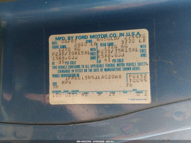 Aukcja sprzedaży 1988 Ford Bronco U100, vin: 1FMEU15N9JLA02068, numer aukcji: 44522385
