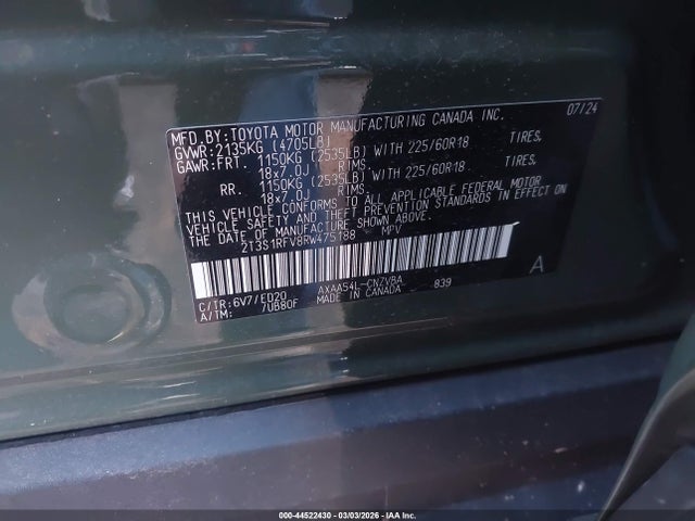 Toyota Rav4 Trd Off Road 2024 2T3S1RFV8RW475188 Image 9