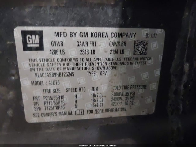 2017 BUICK ENCORE KL4CJASB9HB125345 Photo 8