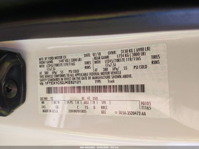 Ford F-150 Xl 2018 1FTEX1C52JKE82121 Image 9