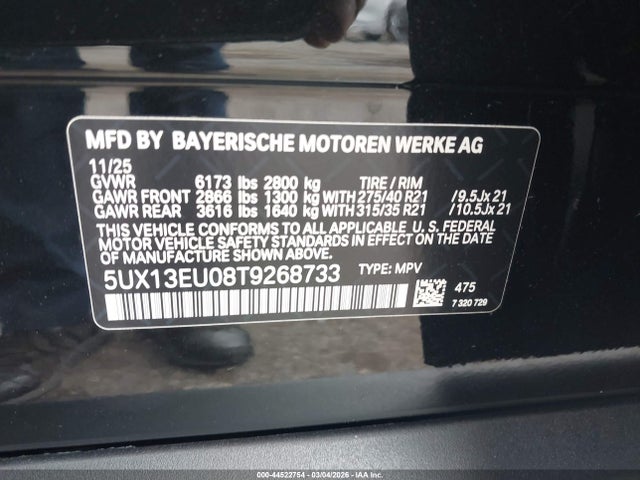 Aukcja sprzedaży 2026 Bmw X5 Sdrive40i, vin: 5UX13EU08T9268733, numer aukcji: 44522754