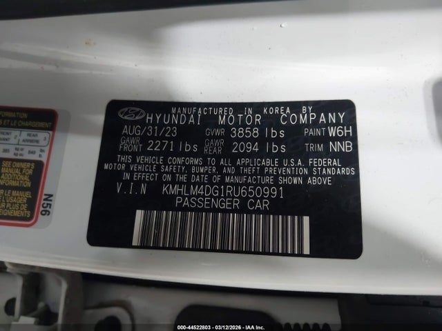 2024 HYUNDAI ELANTRA KMHLM4DG1RU650991 Photo 8