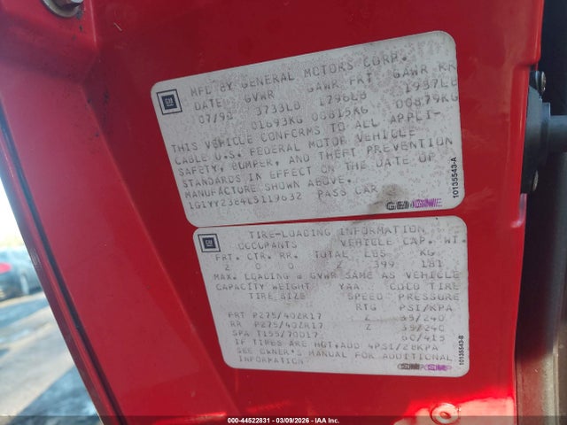 1990 CHEVROLET CORVETTE 1G1YY2384L5119632 Photo 8