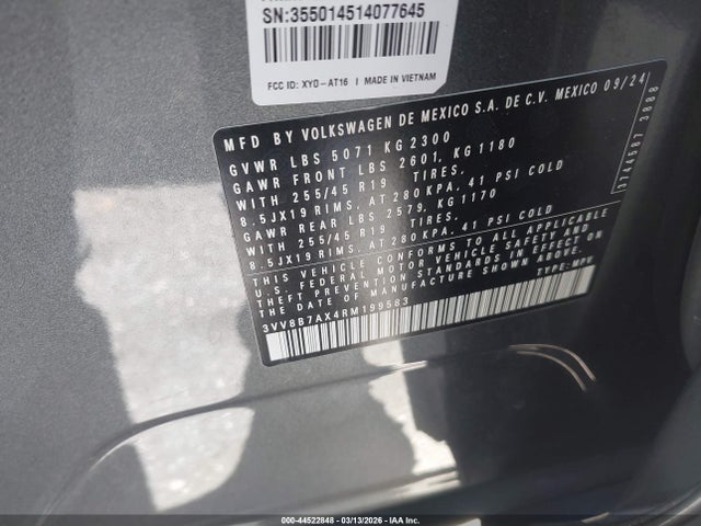 3VV8B7AX4RM199583 Volkswagen Tiguan 2.0t Se R-line Black