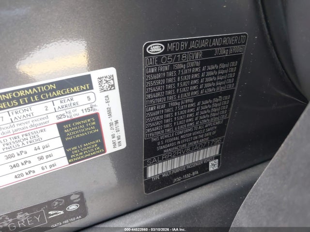 2018 LAND ROVER DISCOVERY SALRR2RV8JA071796 Photo 8