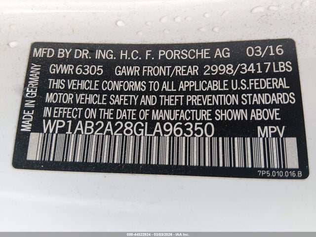 2016 PORSCHE CAYENNE WP1AB2A28GLA96350 Photo 8