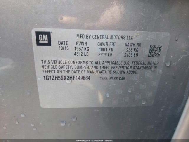 2017 CHEVROLET MALIBU 1G1ZH5SX2HF149664 Photo 8