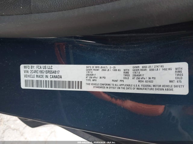 Chrysler Pacifica Select 2025 2C4RC1BG1SR554817 Image 9