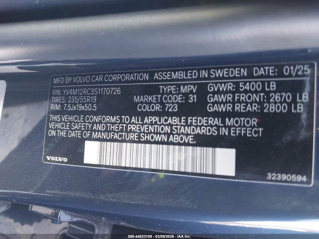 2025 VOLVO XC60 YV4M12RC3S1170726 Photo 8