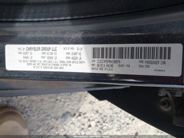 Aukcja sprzedaży 2010 Chrysler Sebring Touring, vin: 1C3CC4FB7AN199870, numer aukcji: 44523238