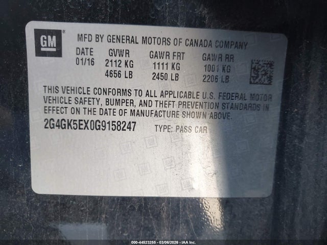 2G4GK5EX0G9158247 Buick Regal Turbo