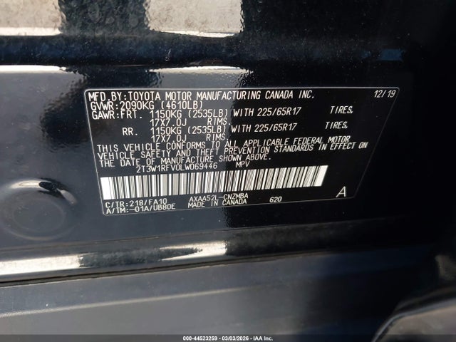 Toyota Rav4 Xle 2020 2T3W1RFV0LW069446 Image 9