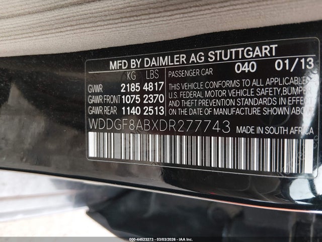 Продажа на аукционе авто 2013 Mercedes-benz C 300 Luxury 4matic, vin: WDDGF8ABXDR277743, номер лота: 44523273