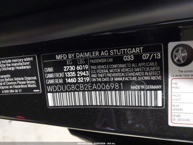 Mercedes-Benz S 550 2014 WDDUG8CB2EA006981 Image 9