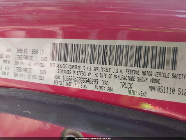 1C6RR7KG8GS348893 RAM 1500 Tradesman