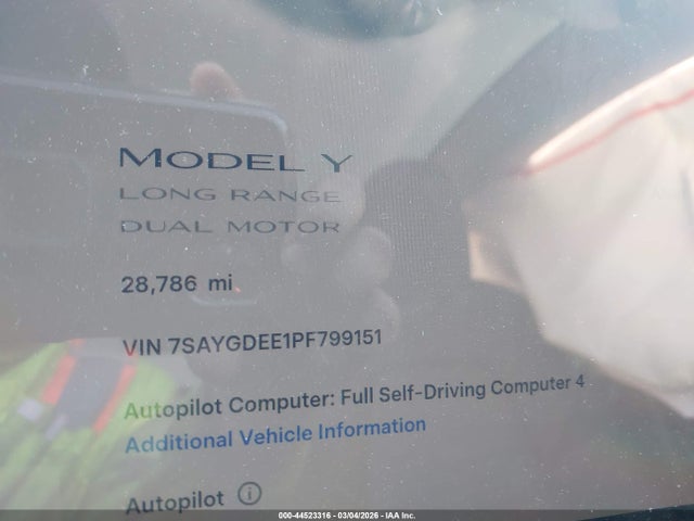 2023 TESLA MODEL Y 7SAYGDEE1PF799151 Photo 6