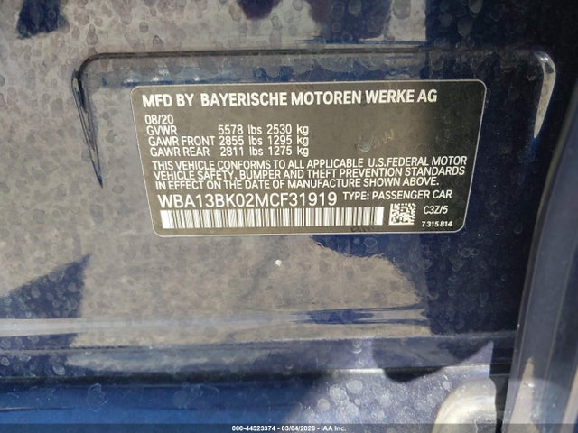 2021 BMW M550I WBA13BK02MCF31919 Photo 8