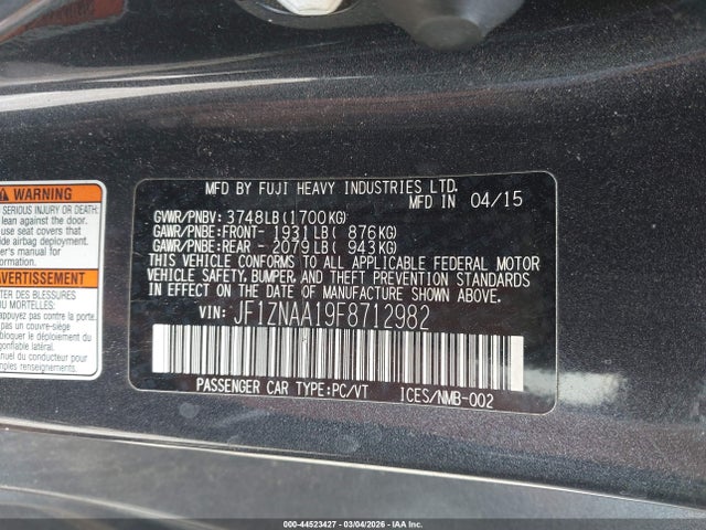 Scion FR-S 2015 JF1ZNAA19F8712982 Image 9