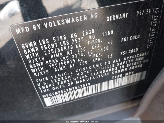 2021 VOLKSWAGEN ID.4 WVGTMPE22MP053019 Photo 8
