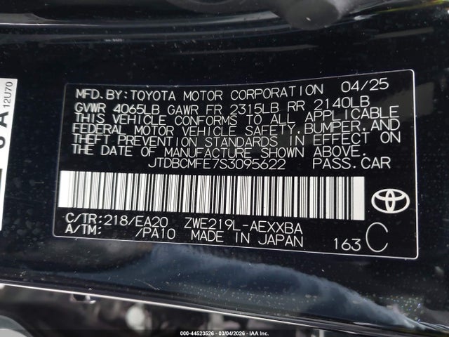 Toyota Corolla Hybrid Xle 2025 JTDBCMFE7S3095622 Image 9