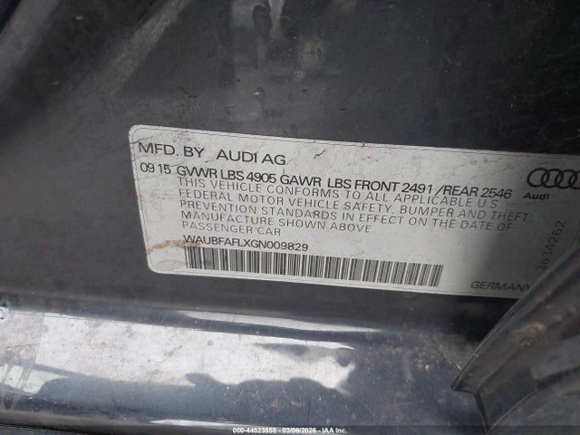 2016 AUDI A4 WAUBFAFLXGN009829 Photo 8