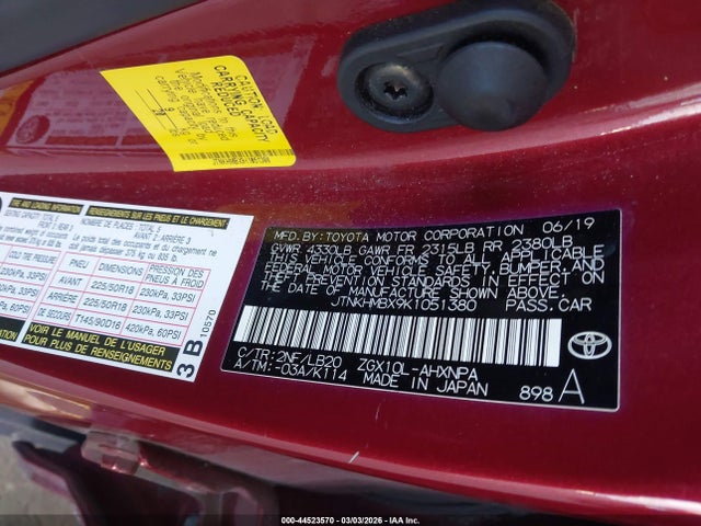 JTNKHMBX9K1051380 Toyota C-hr Limited