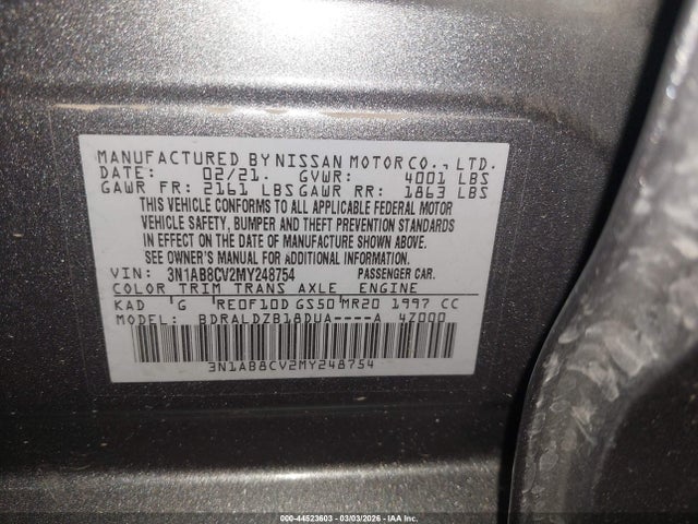 3N1AB8CV2MY248754 Nissan Sentra Sv Xtronic Cvt