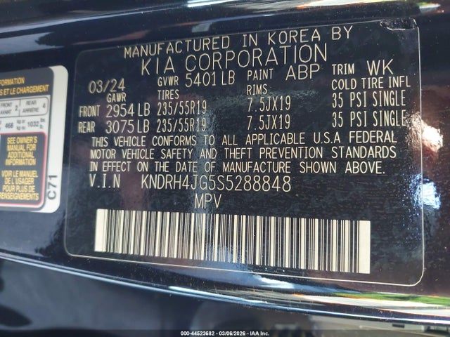 KNDRH4JG5S5288848 KIA Sorento Hybrid Ex