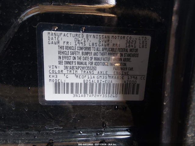 2017 NISSAN SENTRA 3N1AB7AP2HY355260 Photo 8