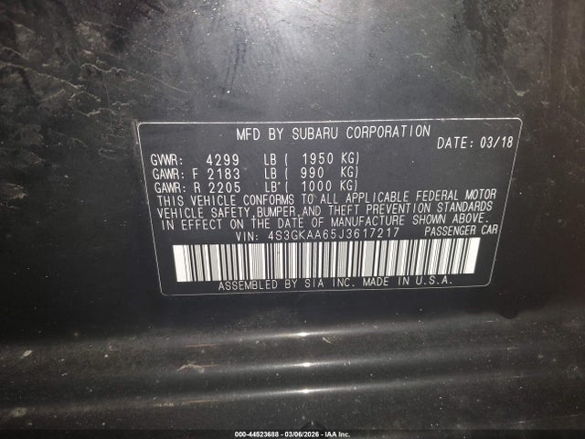 2018 SUBARU IMPREZA 4S3GKAA65J3617217 Photo 8