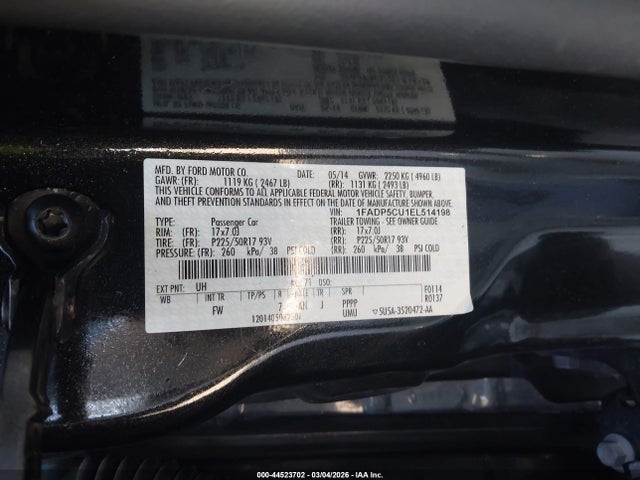 1FADP5CU1EL514198 Ford C-max Energi Sel