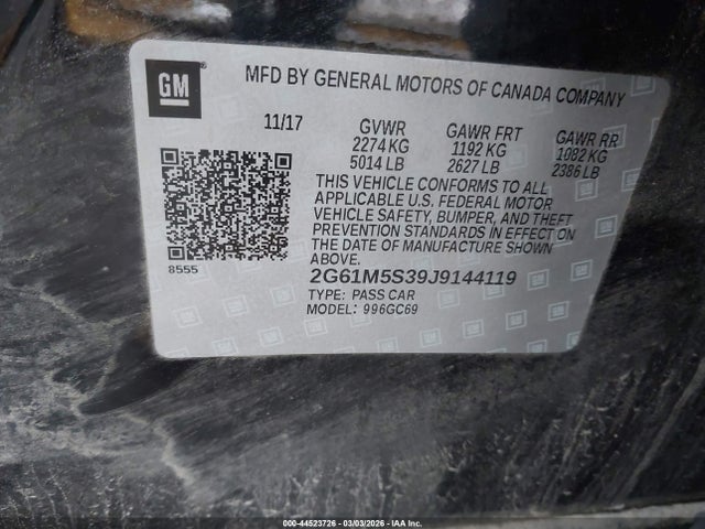 2018 CADILLAC XTS 2G61M5S39J9144119 Photo 8