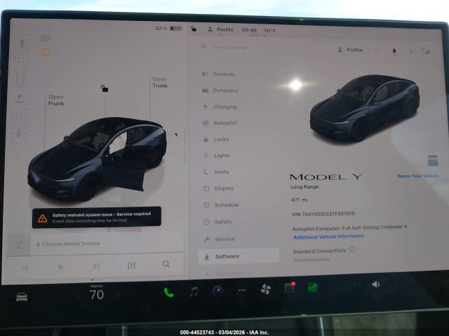 7SAYGDED2TF581656 Tesla Model Y Premium Rear-wheel Drive/standard Rear-wheel Drive