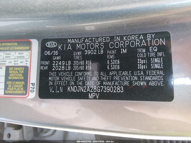 KIA Soul 2016 KNDJN2A28G7390283 Image 9