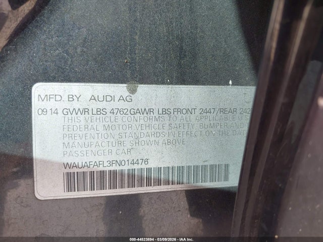 2015 AUDI A4 WAUAFAFL3FN014476 Photo 8