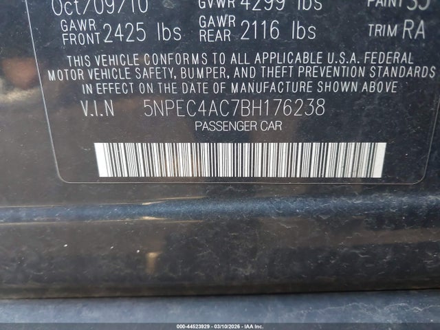 2011 HYUNDAI SONATA 5NPEC4AC7BH176238 Photo 8