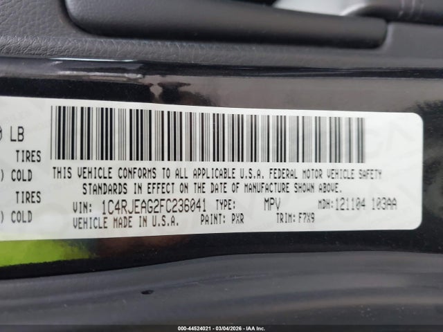 Jeep Grand Cherokee Laredo 2015 1C4RJEAG2FC236041 Image 9