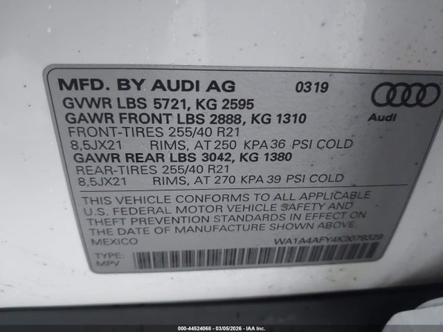 2019 AUDI SQ5 WA1A4AFY4K2079329 Photo 8