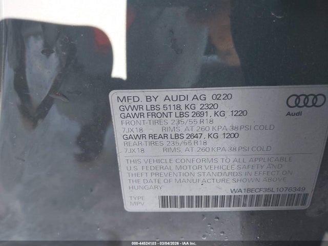 2020 AUDI Q3 WA1BECF35L1076349 Photo 8